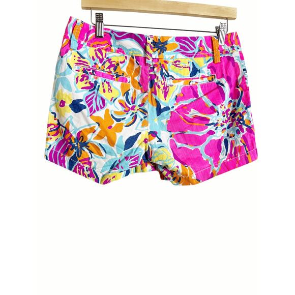 Lilly Pulitzer Pink Floral Print Callahan Casual Shorts Size 2 - Picture 5 of 7